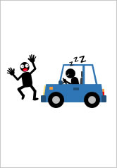 居眠り運転注意の貼り紙画像9