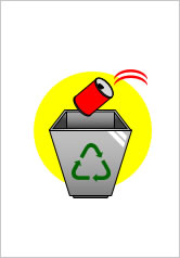 空き缶はリサイクルボックスへの貼り紙画像9
