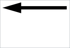 矢印（パターン１）の貼り紙画像1