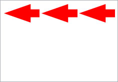 矢印（パターン３）の貼り紙画像1