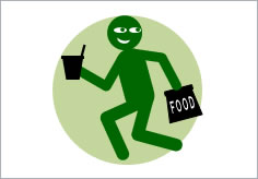 飲食物の置引に気をつけての貼り紙画像3