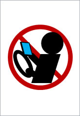 運転中スマホ禁止の貼り紙画像9