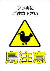 鳥注意の貼り紙画像11