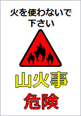 山火事危険の貼り紙画像11