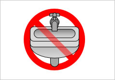 洗面所使用禁止の貼り紙画像3