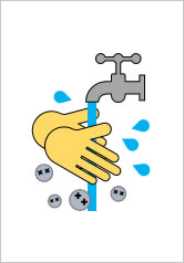 ノロウイルス注意　手洗いしようの貼り紙画像9