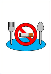 ランチタイムは禁煙ですの貼り紙画像9