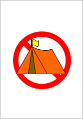キャンプ禁止の貼り紙画像9
