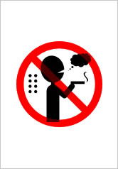 エレベーターでの喫煙はご遠慮下さいの貼り紙画像9