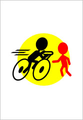 自転車の飛出し注意の貼り紙画像9