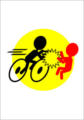 自転車事故多発！の貼り紙画像9