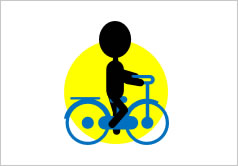 自転車に乗ったままお進み下さいの貼り紙画像3