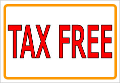 TAXFREEの貼り紙画像1