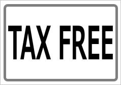 TAXFREEの貼り紙画像2