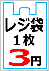 レジ袋１枚〇円の貼り紙画像8