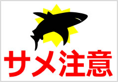 サメ注意の貼り紙画像3