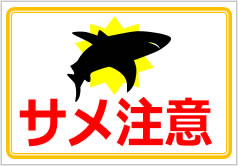 サメ注意の貼り紙画像4