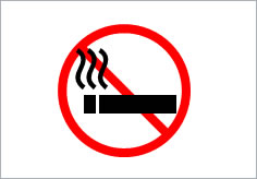 喫煙禁止の貼り紙画像