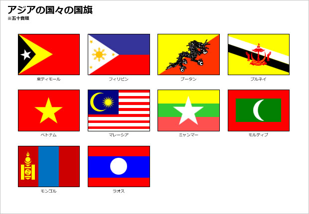 アジアの国旗の一覧の画像02