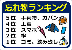 置忘れランキングの貼り紙画像04