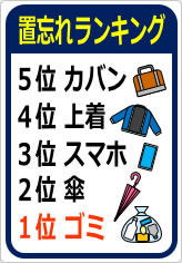 置忘れランキングの貼り紙画像09