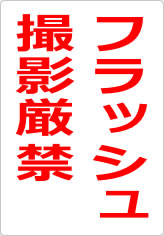 フラッシュ撮影厳禁の貼り紙画像08