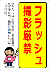 フラッシュ撮影厳禁の貼り紙画像11