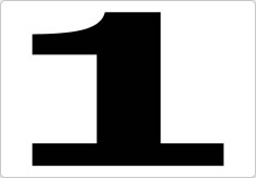 数字の貼り紙サンプル画像1