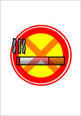 喫煙厳禁の貼り紙画像