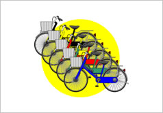 自転車は整理して置いて下さいの貼り紙画像