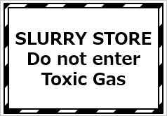 SLURRY STORE Do not enter Toxic Gasの貼り紙画像