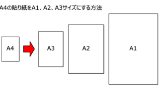 A4の貼り紙をA1、A2、A3サイズにする方法